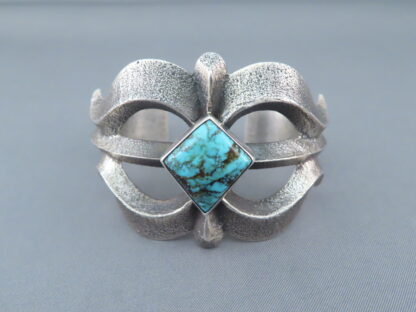 Blue Diamond Turquoise – Sandcast Bracelet