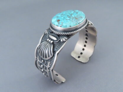 Kingman Turquoise Cuff Bracelet by Darrell Cadman