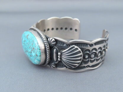 Kingman Turquoise Cuff Bracelet by Darrell Cadman