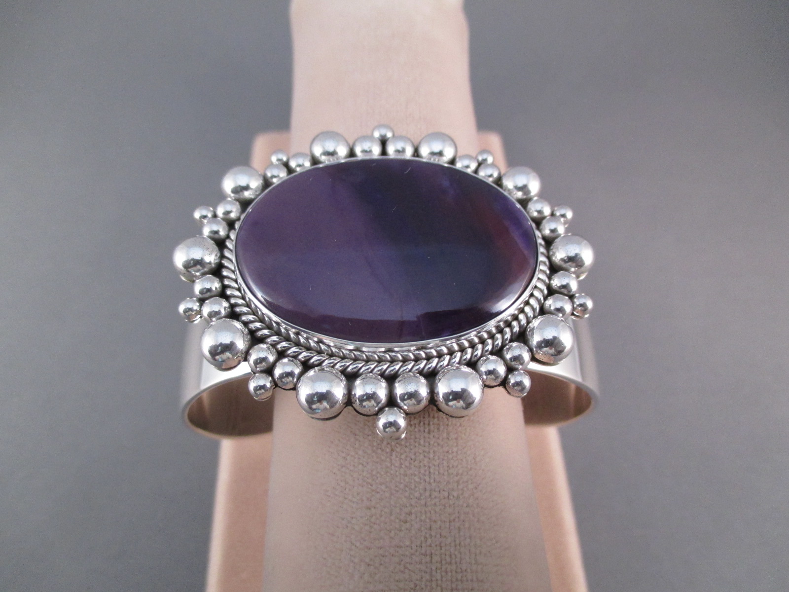 BR4285 Sterling Silver and Sugilite Cuff Bracelet by Native American ...