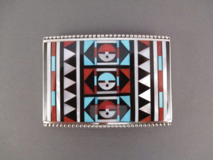 Zuni Inlay Belt Buckle by Rick & Lucy Vacit