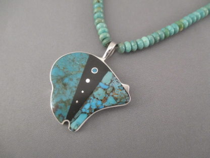 Turquoise Necklace with BEAR Pendant