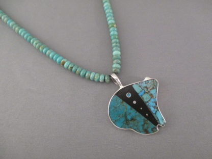 Turquoise Necklace with BEAR Pendant