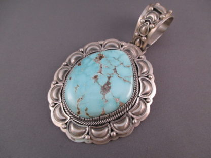 Ray Bennett Crow Springs Turquoise & Sterling Silver Pendant
