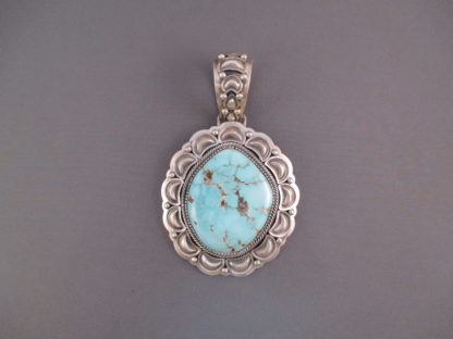Ray Bennett Crow Springs Turquoise & Sterling Silver Pendant