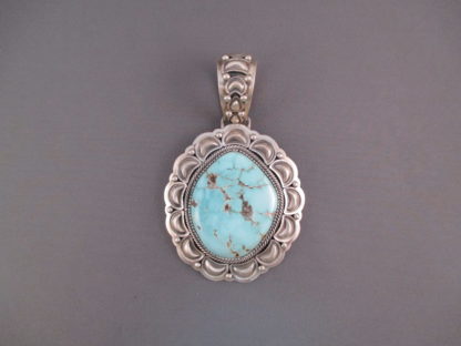 Ray Bennett Crow Springs Turquoise & Sterling Silver Pendant