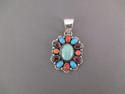 Bea Tom Multi-Stone Pendant featuring Turquoise