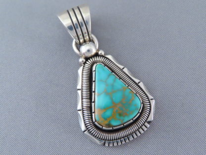 King’s Manassa Turquoise Pendant by Will Vandever