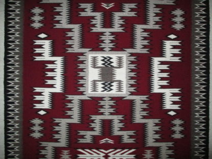 Storm Pattern Weaving by Marilyn Jim – Medium Size Navajo Rug