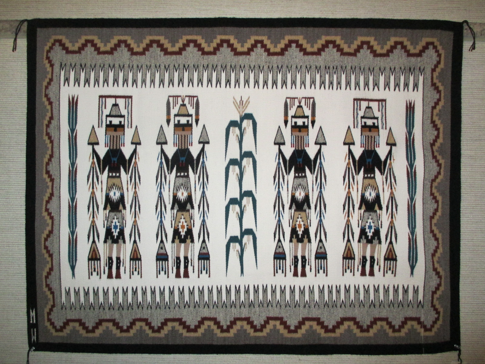 Yei Weaving by Marietta White – Medium Size Navajo Rug