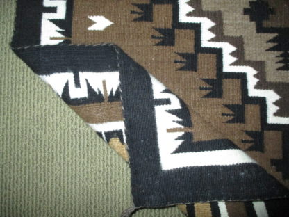 Two Grey Hills Rug by Larry Nathaniel – Medium Size Navajo Weaving
