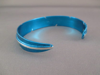 Blue Silver ‘Feather’ Bracelet by Michael Kirk