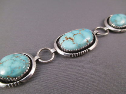 Red Mountain Turquoise Link Bracelet by Will Denetdale