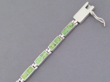 Gaspeite Inlay Link Bracelet (Dainty)