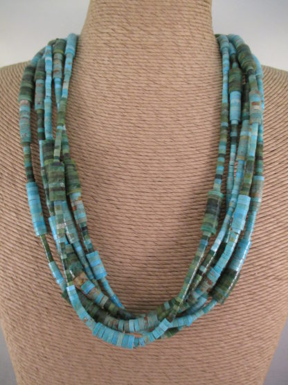 Multi-Shaped 5-Strand Turquoise Necklace