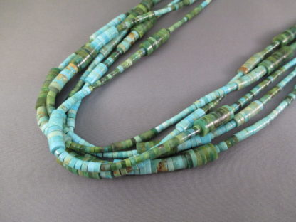 Multi-Shaped 5-Strand Turquoise Necklace