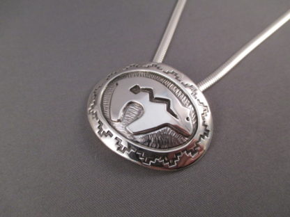 Sterling Silver ‘Bear’ Necklace by Fortune Huntinghorse