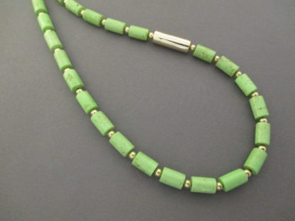 Gaspeite and 14kt Gold Necklace