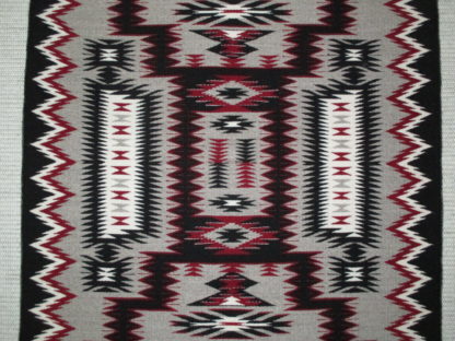 Storm Pattern Weaving by Ruby VanWinkle – Small Size Navajo Rug