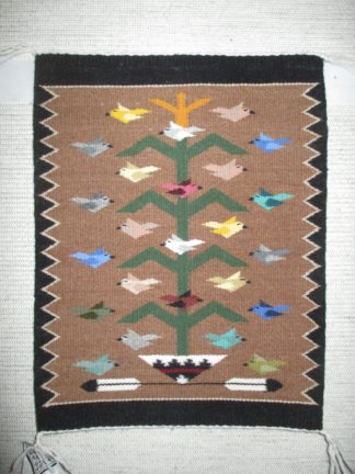 Small Navajo Rug - Tree of Life Weaving by Native American (Navajo) weaver, Marie Begay $385-