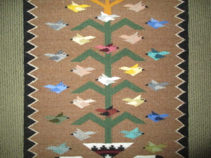 Bird Tree Weaving by Marie Begay – Small Size Tree of Life Rug