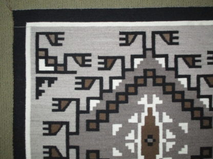 Mark Nathaniel Two Grey Hills Weaving – Medium Size Navajo Rug