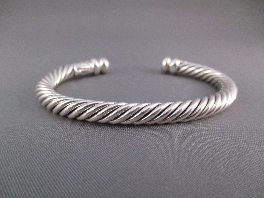 Braided Sterling Silver Bracelet by Artie Yellowhorse (Navajo)