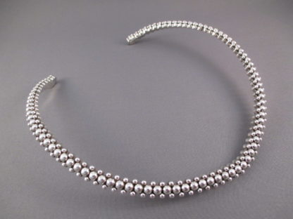 Artie Yellowhorse Sterling Silver Collar Necklace with ‘Dots’