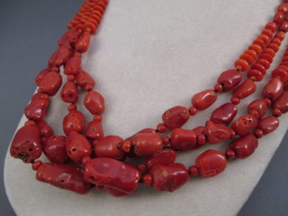 Four Strand Coral Necklace