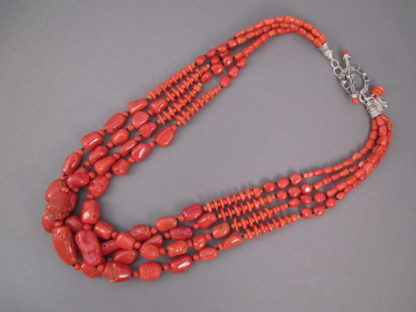 Four Strand Coral Necklace