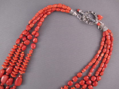 Four Strand Coral Necklace