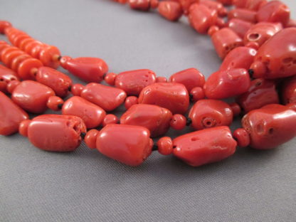 Four Strand Coral Necklace