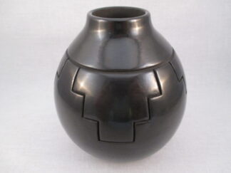 Smaller Santa Clara Pueblo Pottery Jar by Native American Santa Clara Pueblo Indian pottery artist, Jordan Roller