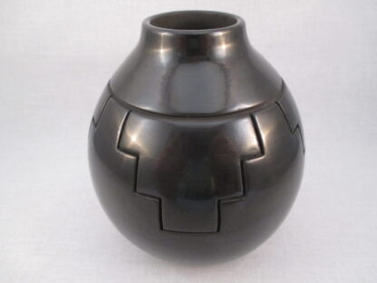 Jordan Roller Santa Clara Pueblo Pottery – Small Carved Jar