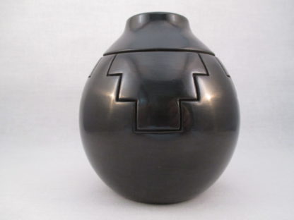 Jordan Roller Santa Clara Pueblo Pottery – Small Carved Jar