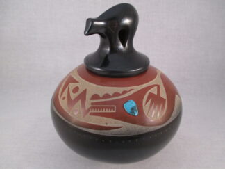 San Ildefonso Pueblo Pottery by Native American San Ildefanso Pueblo Indian pottery artist, Russell Sanchez