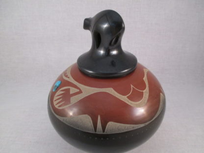 Russell Sanchez Pottery with Avanyu & Sculpted ‘Bear’ Lid