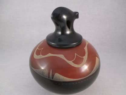 Russell Sanchez Pottery with Avanyu & Sculpted ‘Bear’ Lid