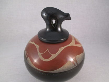 Russell Sanchez Pottery with Avanyu & Sculpted ‘Bear’ Lid