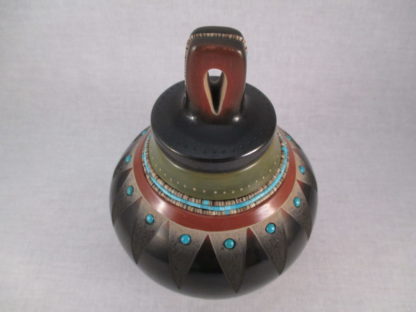 Lidded San Ildefonso Pueblo Pottery by Russell Sanchez