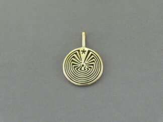 Shop Native American Jewelry - 14kt Gold 'Man in the Maze' Pendant by Hopi jeweler, Jason Takala $950- FOR SALE