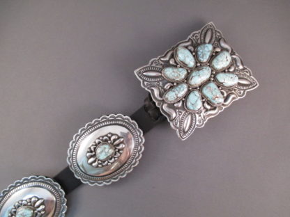 Dry Creek Turquoise Concho Belt by Darryl Becenti