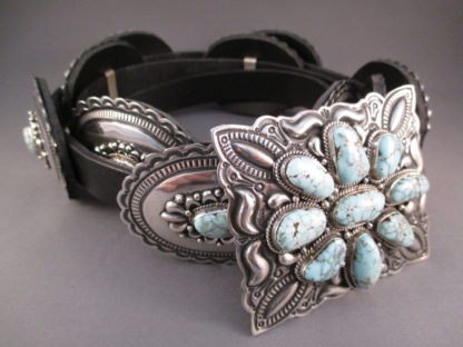 Dry Creek Turquoise Concho Belt by Darryl Becenti