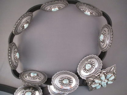 Dry Creek Turquoise Concho Belt by Darryl Becenti