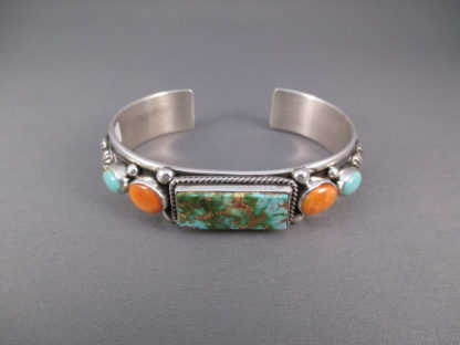 Royston Turquoise & Spiny Oyster Shell Cuff Bracelet by Guy Hoskie
