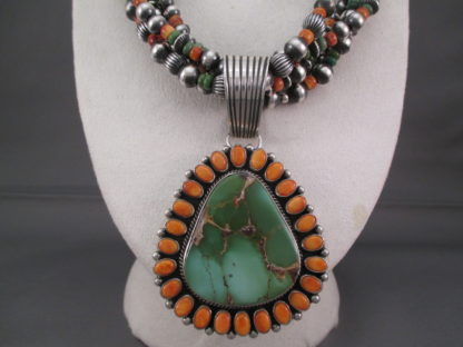 Royston Turquoise & Spiny Oyster Necklace (5 Strands)