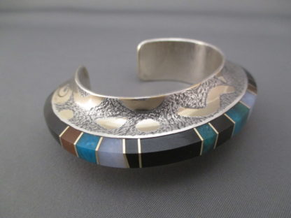 Duane Maktima Silver & Gold Inlay Cuff Bracelet