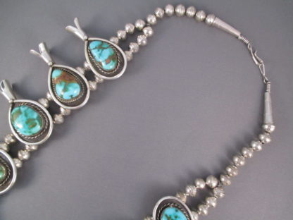 Squash Blossom Necklace with Royston Turquoise – Antique