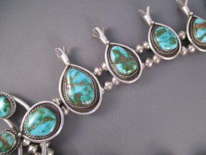 Squash Blossom Necklace with Royston Turquoise – Antique