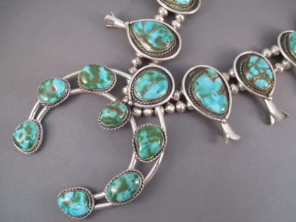 Squash Blossom Necklace with Royston Turquoise – Antique